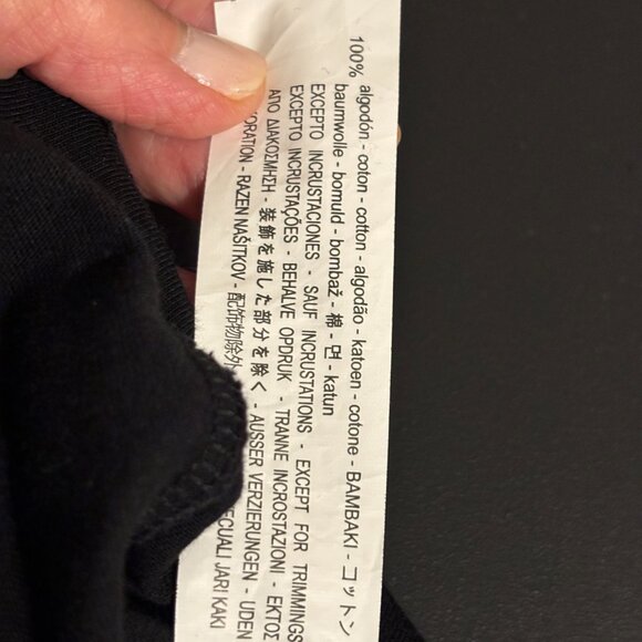 ZARA TRAFALUC T Shirt " GLITTER "NO MORE DRAMA" - One of a kind - Size Large - Picture 6 of 6